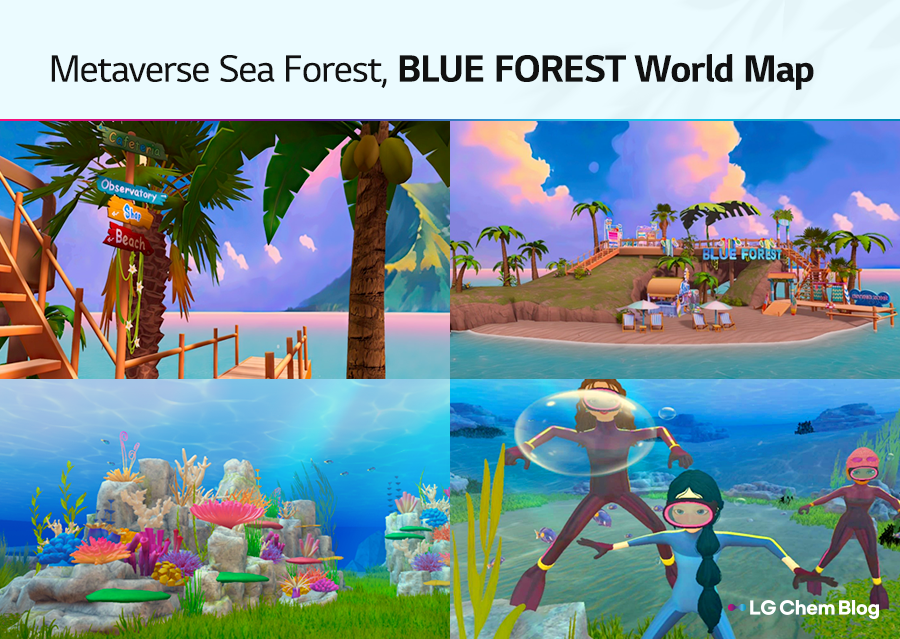 metaverse sea forest, BLUE FOREST world map