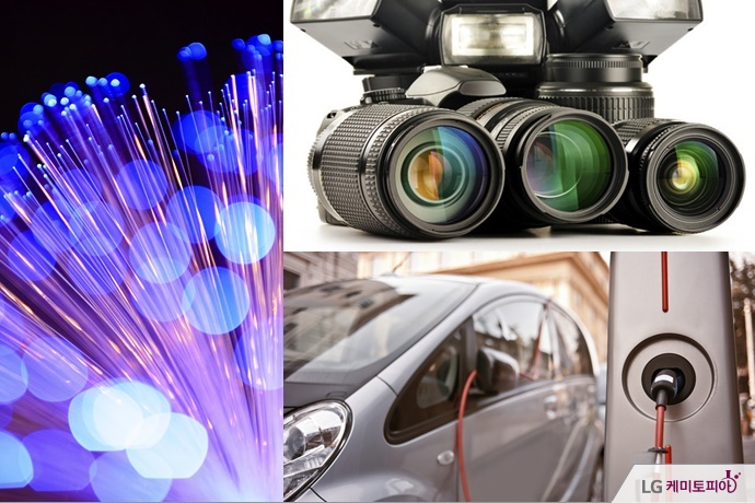 광섬유, 카메라 렌즈, 하이브리드 자동차