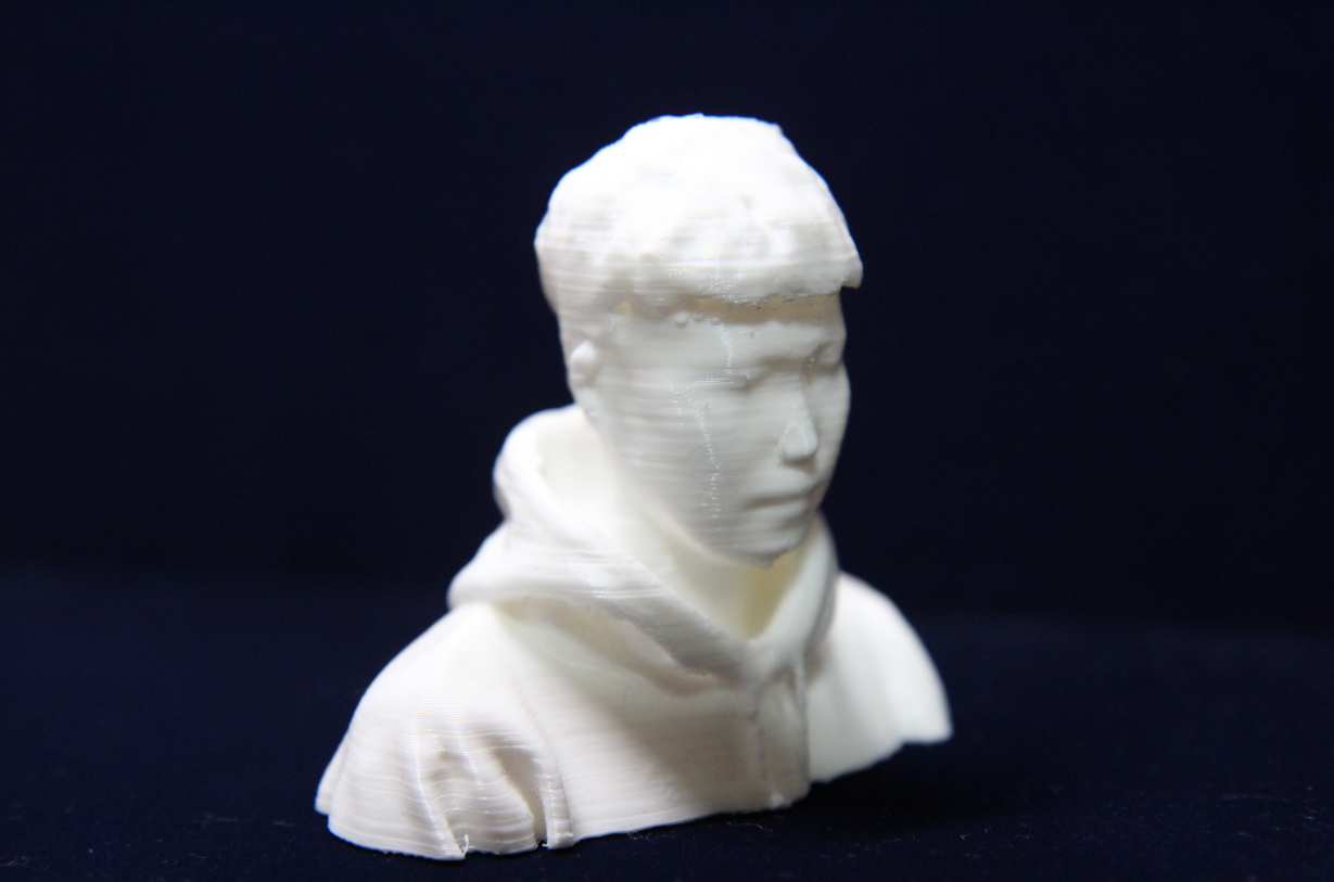 3D 프린터로 제작한 김관우 사원 얼굴
