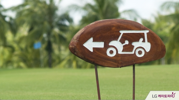 골프 카트 도로 표지판